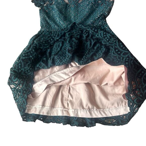 Eliza J Green Black Lace Dress Size 6 - Picture 10 of 16